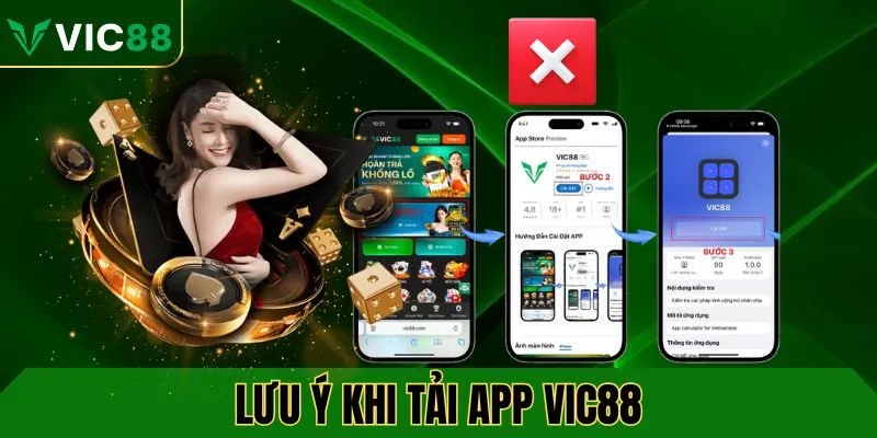 Lưu ý khi tải app VIC88 cần nắm